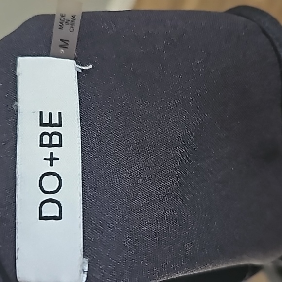 Do+Be Black Tank  Style Short Romper with Ruffled Neck - Picture 7 of 7